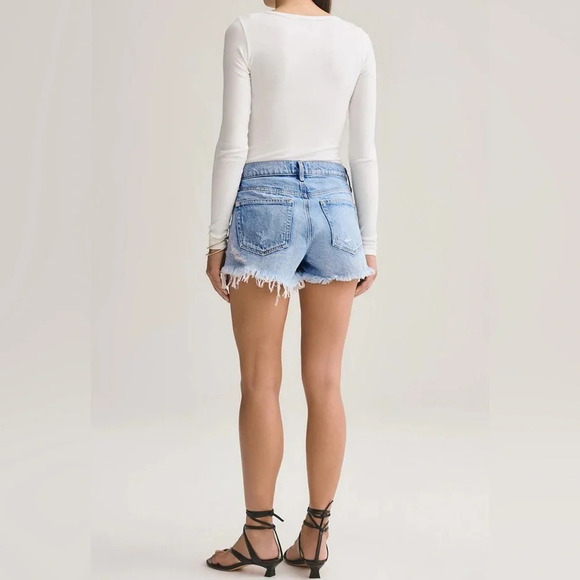 AGOLDE Parker Vintage Loose Fit Cut-Off Shorts in Swapmeet Size 25 - Picture 9 of 9